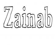 Coloriage Zainab