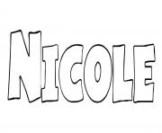 Coloriage Nicole