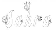 Coloriage Sahra