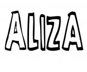 Coloriage Aliza