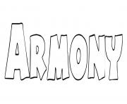 Coloriage Armony