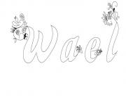 Coloriage Wael