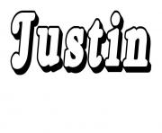 Coloriage Justin