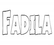 Coloriage Fadila