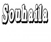 Coloriage Souhaila