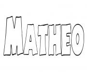 Coloriage Matheo