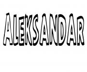 Coloriage Aleksandar