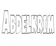 Coloriage Abdelkrim