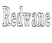 Coloriage Redwane