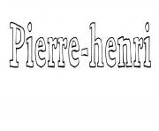 Coloriage Pierre henri