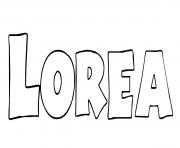 Coloriage Lorea