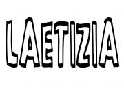 Coloriage Laetizia