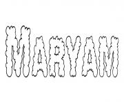 Coloriage Maryam