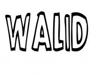 Coloriage Walid