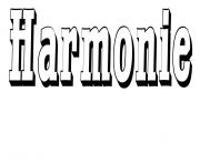 Coloriage Harmonie