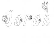 Coloriage Sarah