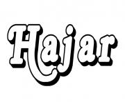 Coloriage Hajar