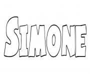 Coloriage Simone