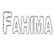 Coloriage Fahima