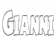 Coloriage Gianni