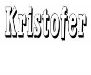 Coloriage Kristofer