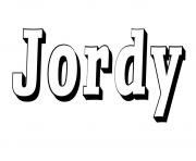 Coloriage Jordy