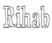 Coloriage Rihab