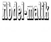 Coloriage Abdel malik