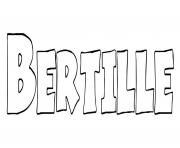 Coloriage Bertille