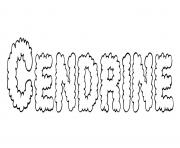 Coloriage Cendrine