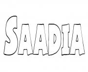 Coloriage Saadia