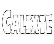 Coloriage Calixte