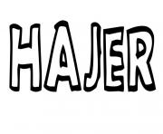 Coloriage Hajer