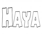 Coloriage Haya