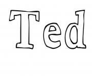 Coloriage Ted