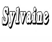 Coloriage Sylvaine