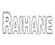 Coloriage Raihane