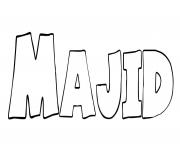 Coloriage Majid