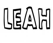 Coloriage Leah