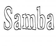 Coloriage Samba