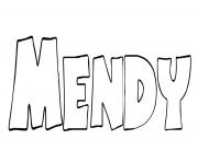 Coloriage Mendy