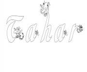 Coloriage Tahar