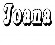 Coloriage Joana