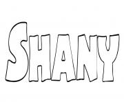 Coloriage Shany