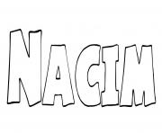 Coloriage Nacim