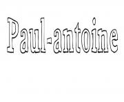 Coloriage Paul antoine