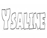 Coloriage Ysaline