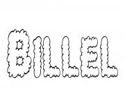 Coloriage Billel