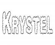 Coloriage Krystel