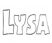 Coloriage Lysa